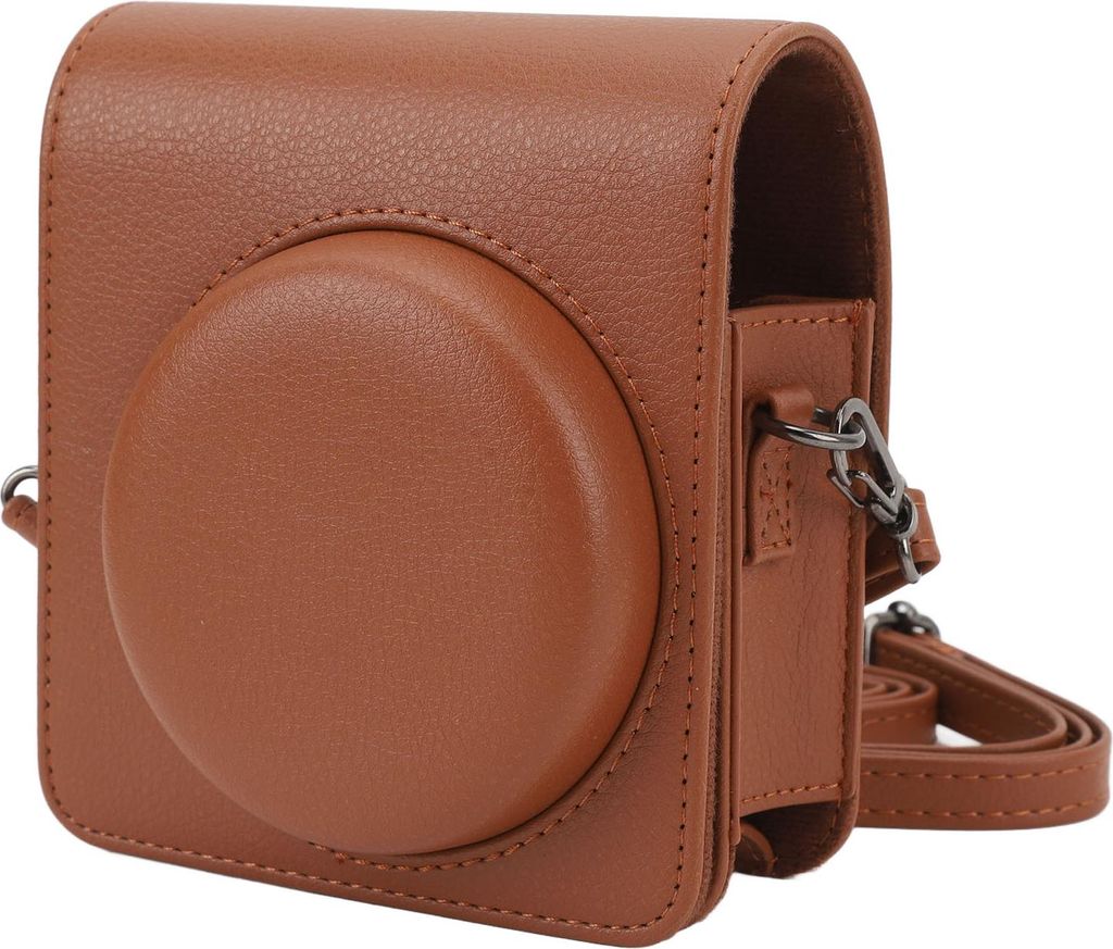 Sofortbildkamera-Tasche mit Riemen für Mini 99 Retro, schützende Aufbewahrungstasche aus Kunstleder, Braun