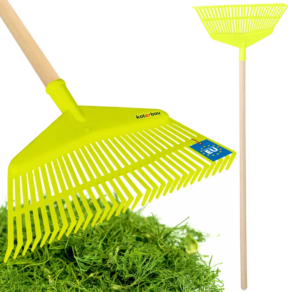 KOTARBAU® Rastrello Foglie Plastica 425mm con Manico | Scopa Giardino