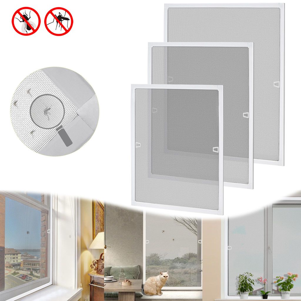 UISEBRT Insektenschutzgitter für Fenster 120x140cm Weiß 3 Produktbild 