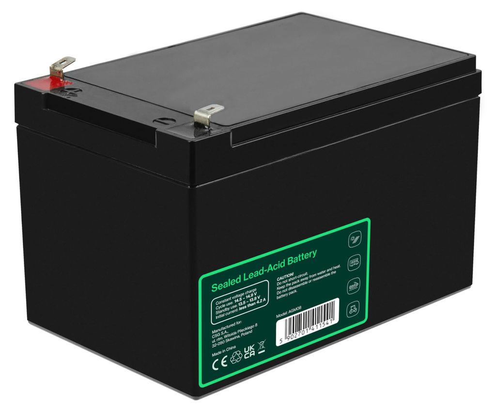 Batterie sans entretien Green Cell AGM VRLA 12V 14Ah pour Image du produit 