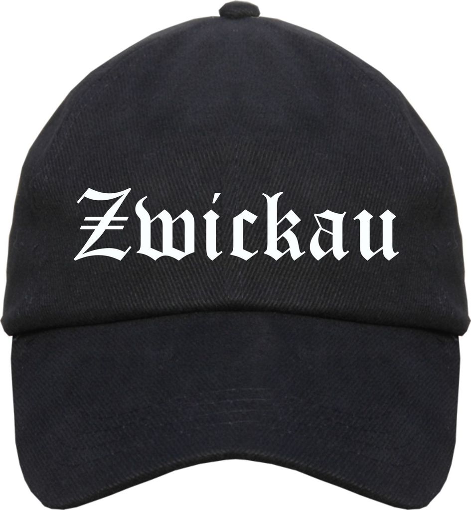 Zwickau Cappy - Altdeutsch bedruckt - Schirmmütze Cap Einheitsgröße Schwarz