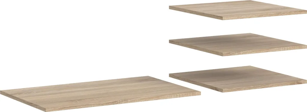 Oakland 1 grande, 3 piccoli ripiani Decorazione rovere.