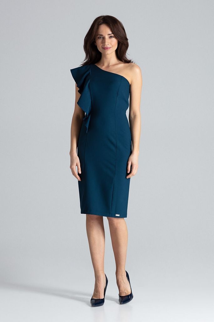 Lenitif Formelle Frauenkleider Flojt K488 navy blau L