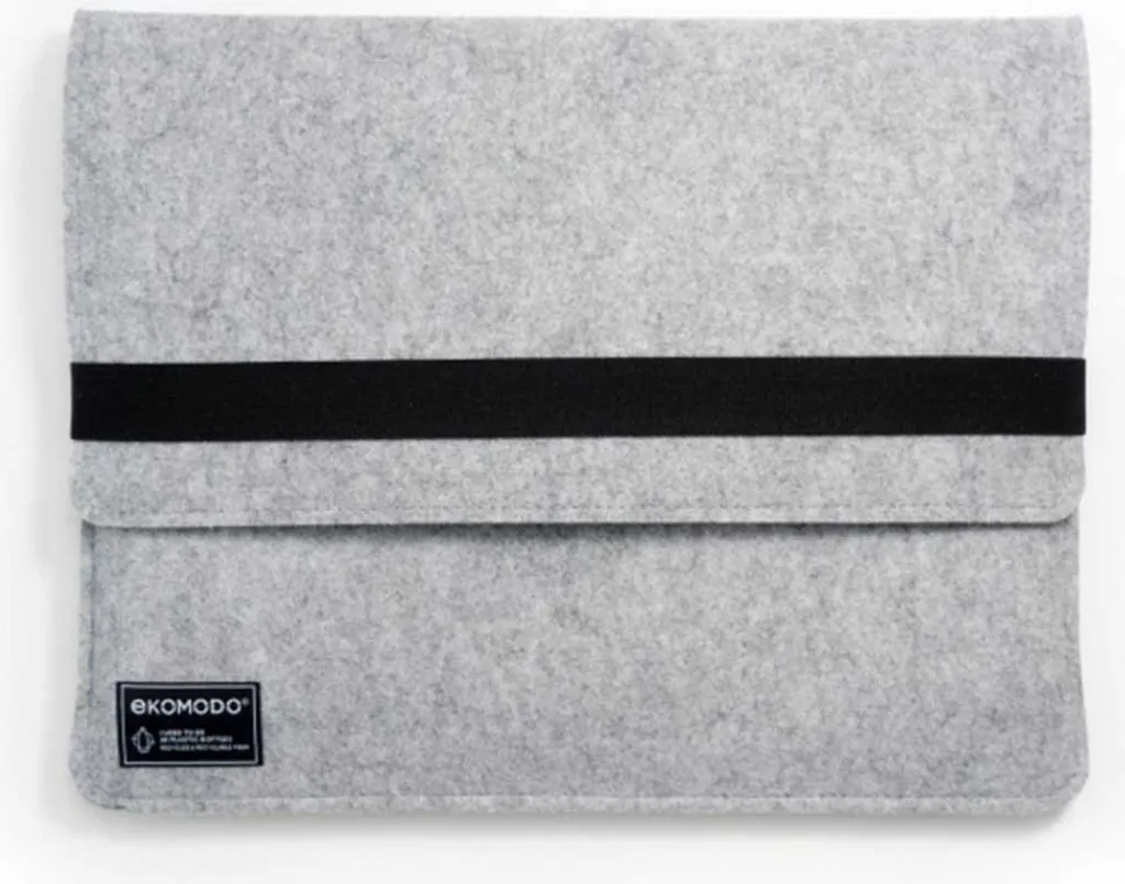 Ekomodo Hazi Housse Ordinateur 15 Pouces Gris Anthracite en Feutre Recyclé