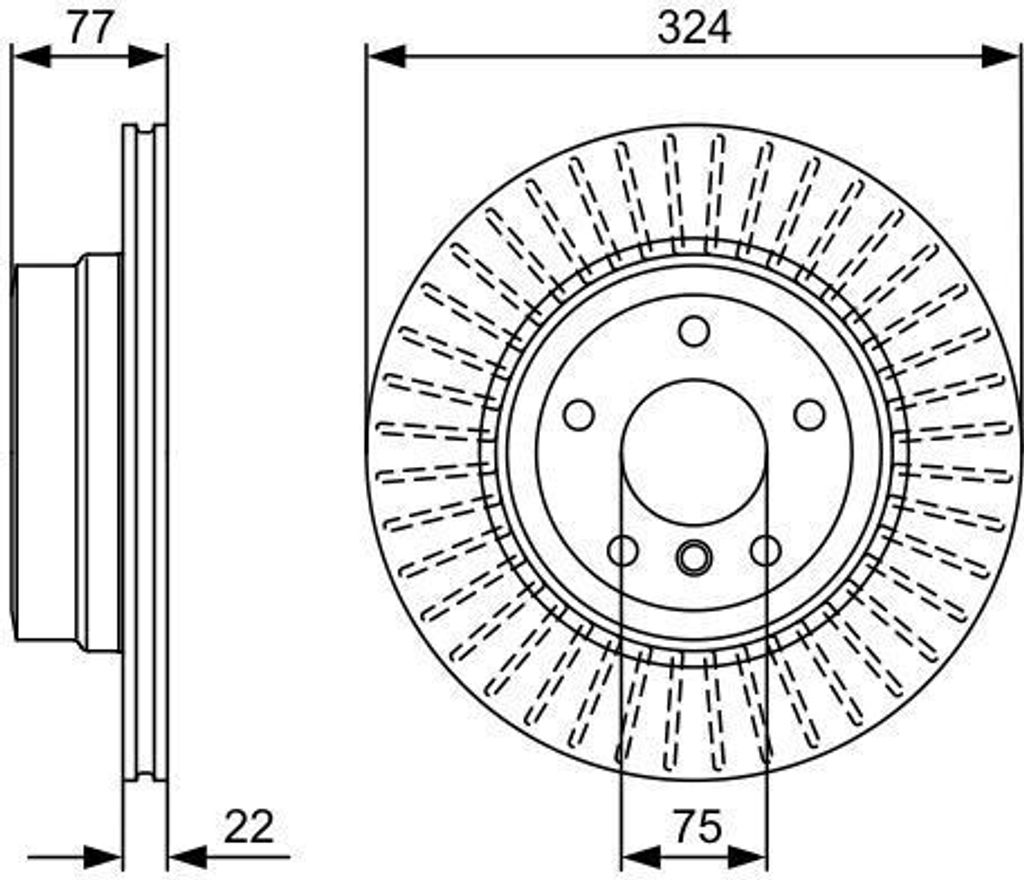 BOSCH 0 986 479 569 - OE 34 21 6 778 649 Bremsscheibe für 1er (E88), 1er (E82)