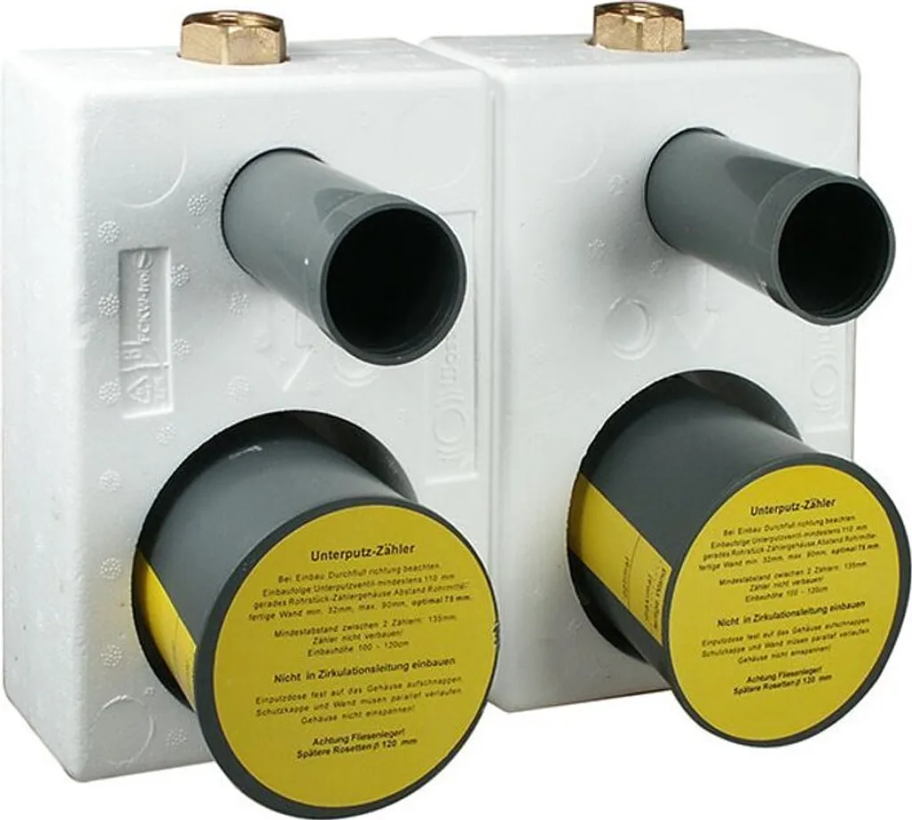 Support de montage double pour compteur eau Coax 2 pouces avec vannes