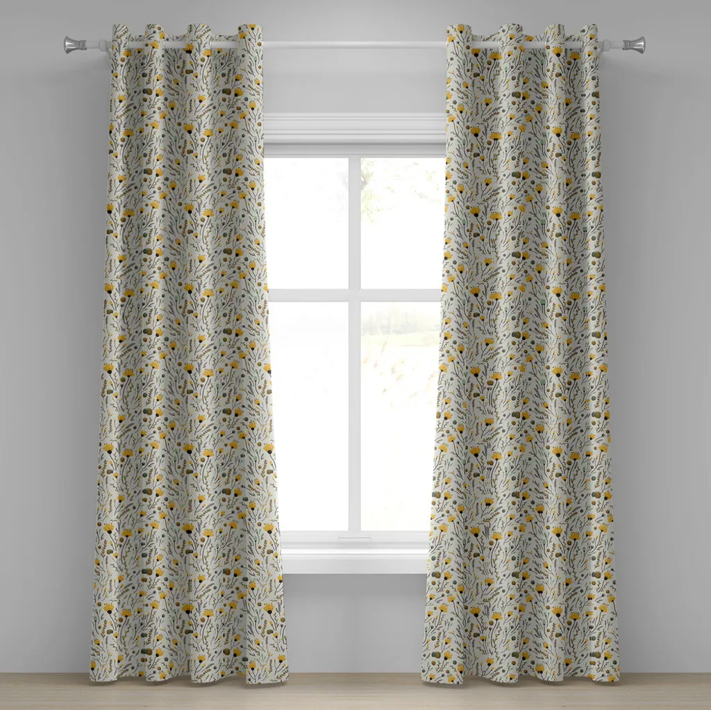 Rideaux décoratifs 2 panneaux motif printemps pour chambre de garçon