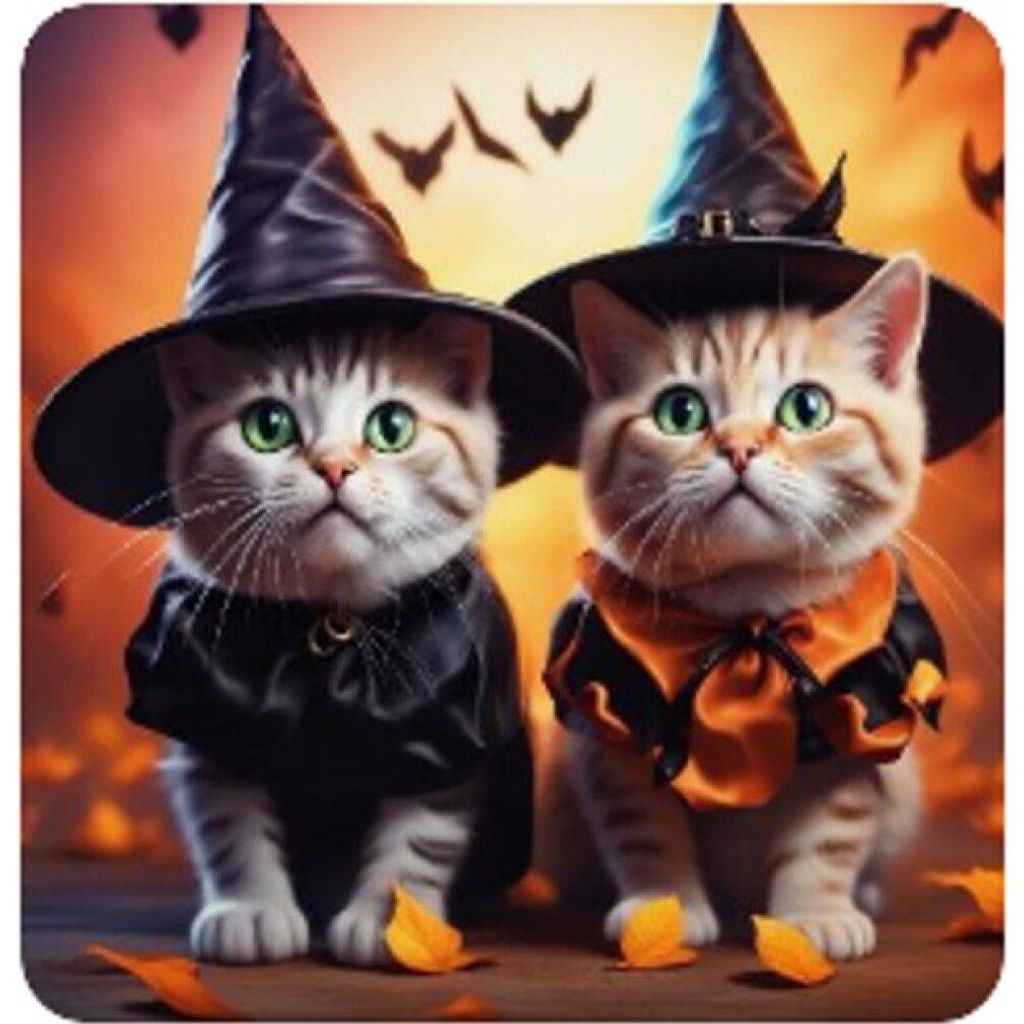 NORIMPEX Diamond Kleiner Halloween-Ofen mit Katzenmotiv, 30 x 40 cm