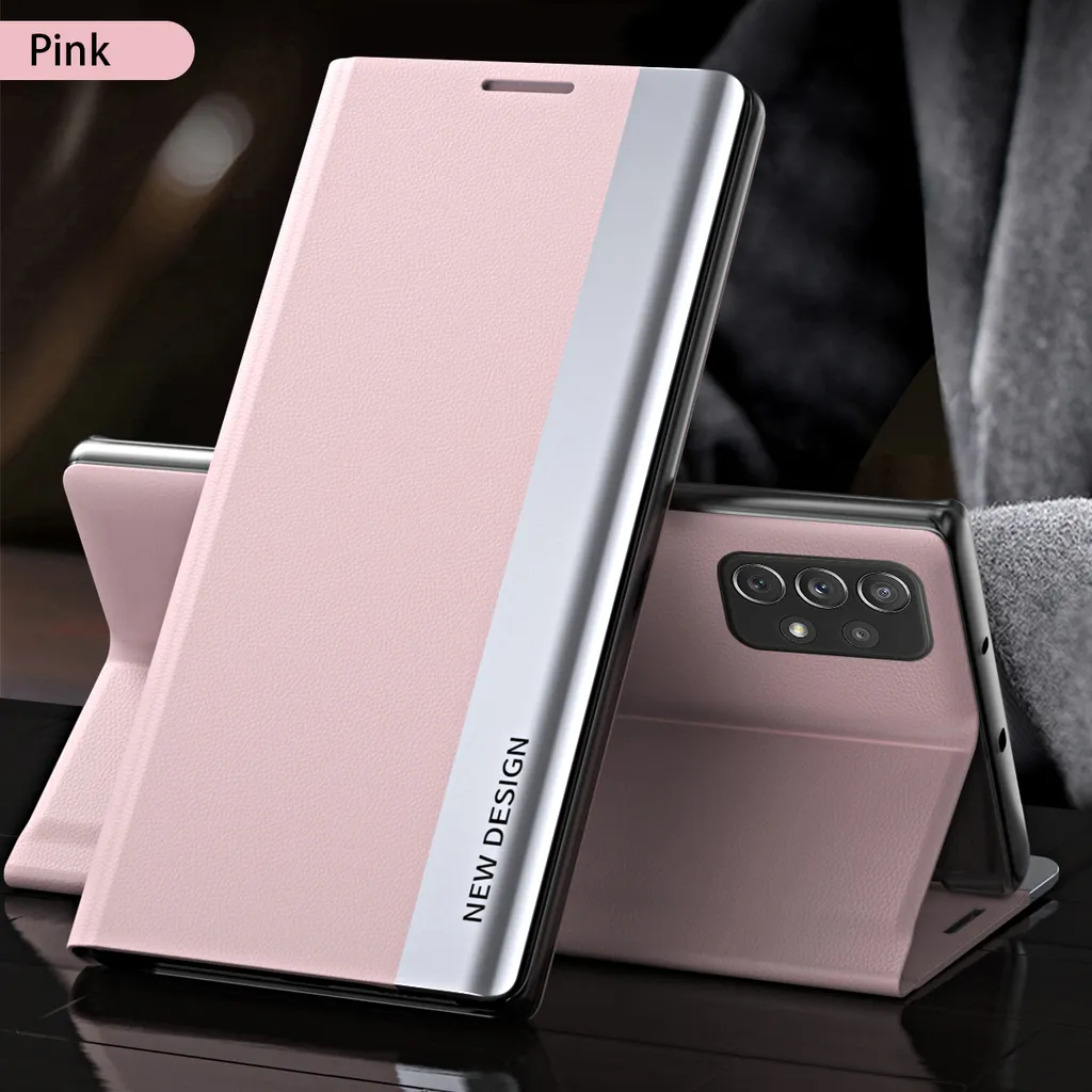 Custodia Galaxy A32 5G Rosa LaimTop | Flip Cover Magnetica in Ecopelle - 2