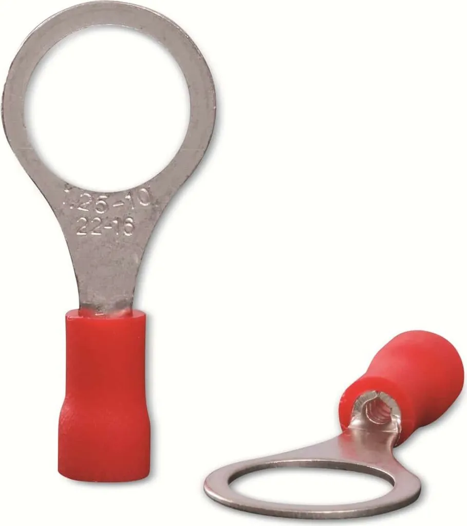 Set Capicorda Quadrios 22C445 Rosso - Foro 10,5mm per Cavi 1,5mm²