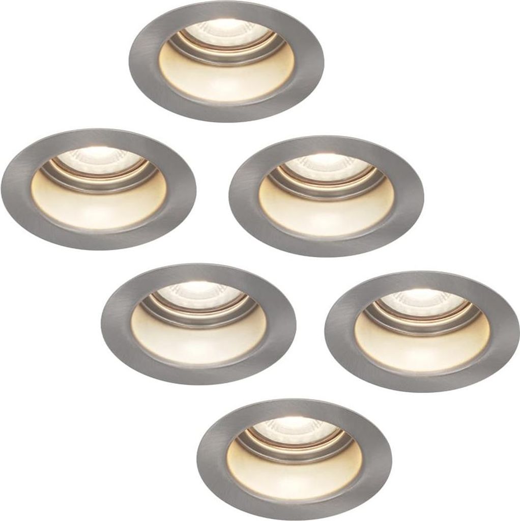 hoftronic LED Einbaustrahler 6W 570 Lumen 4000K Edelstahl rund IP65 dimmbar