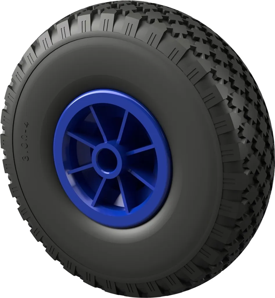 Ruota Ricambio Antiforo 260mm Poliuretano Blu - Upgrade Carrello