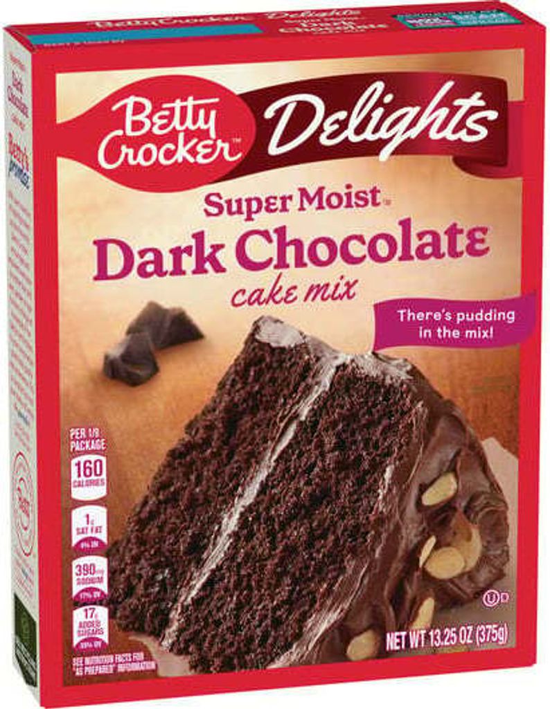 Betty Crocker Super Moist Dark Chocolate Cake Mix 375g Produktbild 
