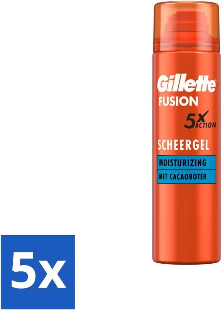 Gillette Fusion5 ProGlide Gel Barba Idratante 5x200ml - Performance Top