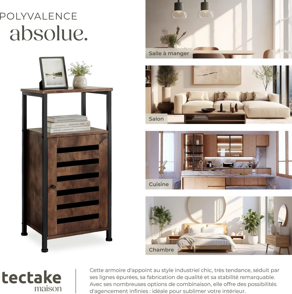 Optimiser votre espace avec l'armoire d'appoint DURHAM bois industriel