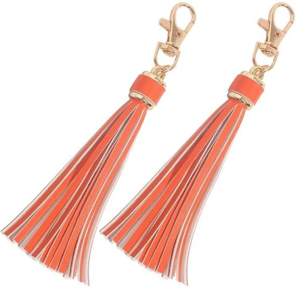 Porte-clés en cuir avec pinceau - Ornement en simili cuir noir de 15cm