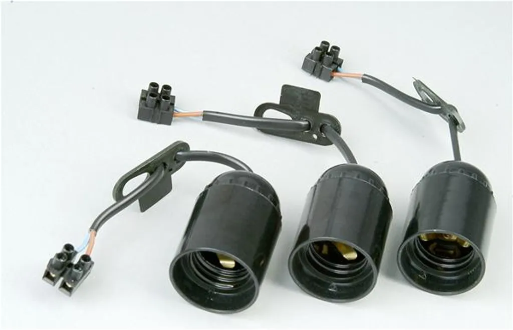 Douille de chantier E27 blanche - Set de 3 connecteurs pour ampoules - 2