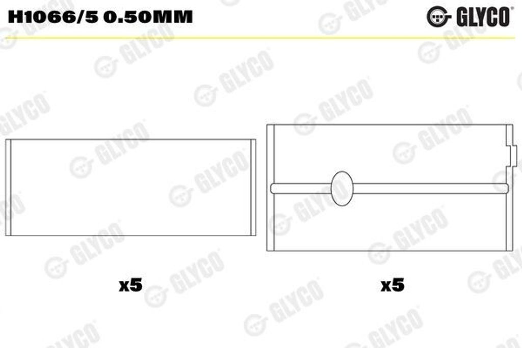 Kurbelwellenlager GLYCO H1066/5 0.50mm