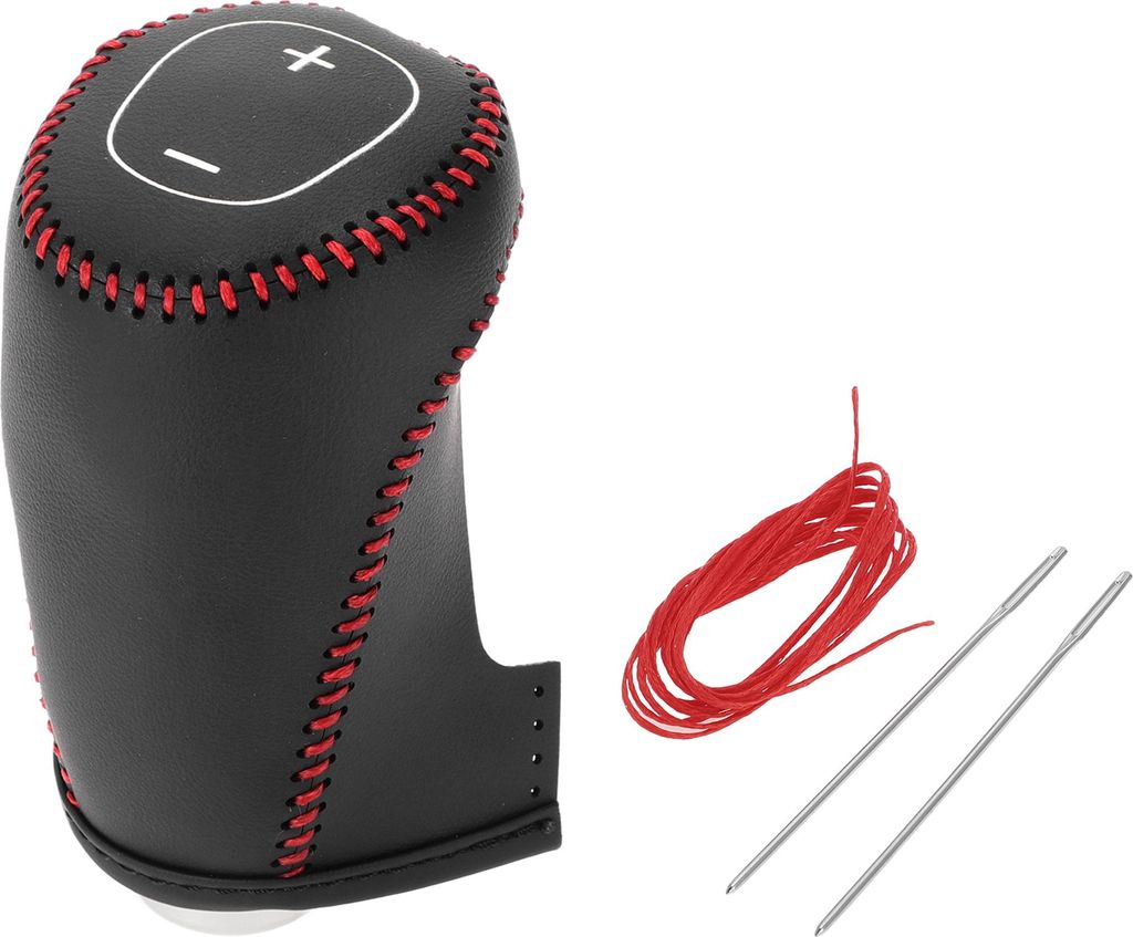 Getriebeschaltknaufabdeckung für Chevrolet Cruze 2017-2019 Anti-Rutsch Schwarz Rot Schaltgriffschutz aus Kunstleder 1 Stück