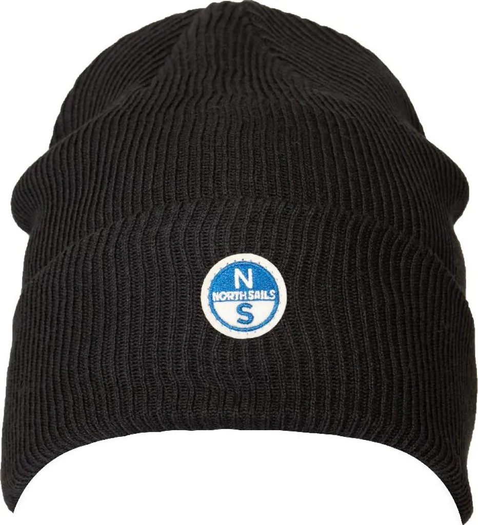 Cappello North Sails Uomo Nero 623287 - Beanie Morbido Lana Cotone