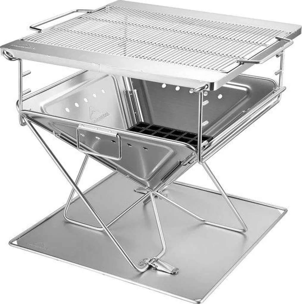 Barbecue gaz pliable en acier inox MT-055 - Très grande surface de cuisson