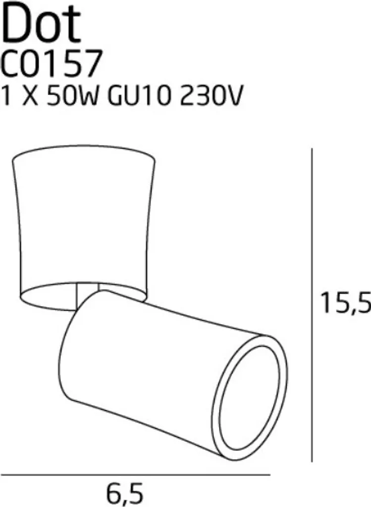 Plafonnier Spot Orientable Noir DOT Maxlight - Éclairage Intérieur Chic