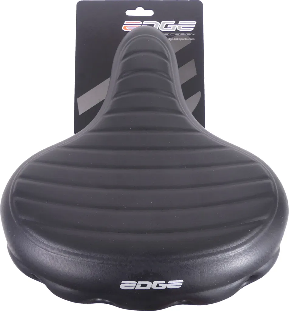 Selle Edge Urban XL Wave noire idéale pour le vélotaf et les trajets