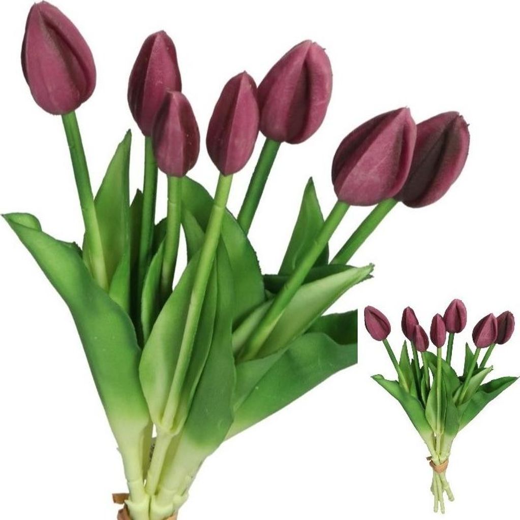 Tulpen Tulpenstrauss Gummiert Gummi Silikon Lebensechte 7 Stk