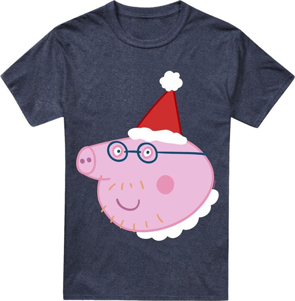 Peppa Pig - T-Shirt für Herren/Damen Uni, meliert TV26580 (L) (Marine)