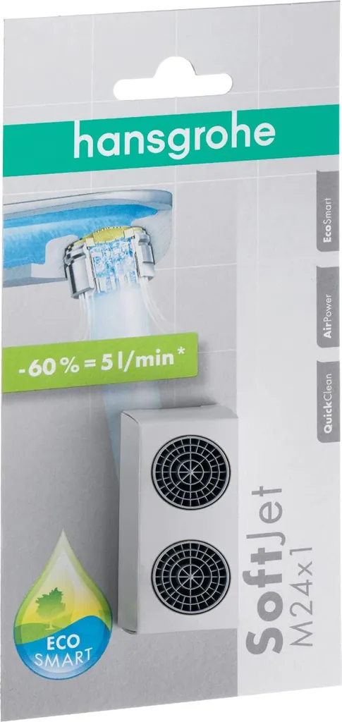 hansgrohe SOFTJET aeratore M 24 x 1 con limitatore di portata 5 l/min