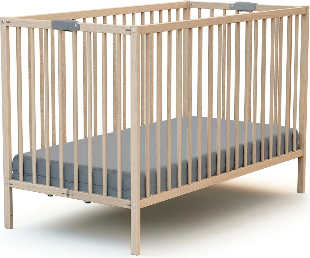Lit bébé bois pliable 60x120cm : la solution compacte pour vos dodos