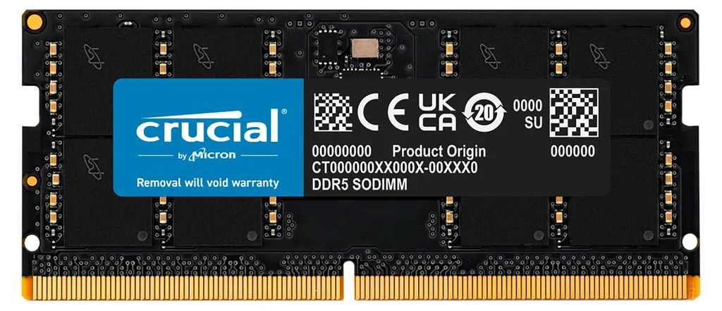 Mémoire vive 48 Go DDR5 Crucial SO-DIMM pour montage vidéo et création