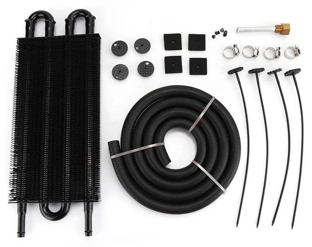 Anti-surchauffe : Refroidisseur d'huile de transmission noir 4 rangs