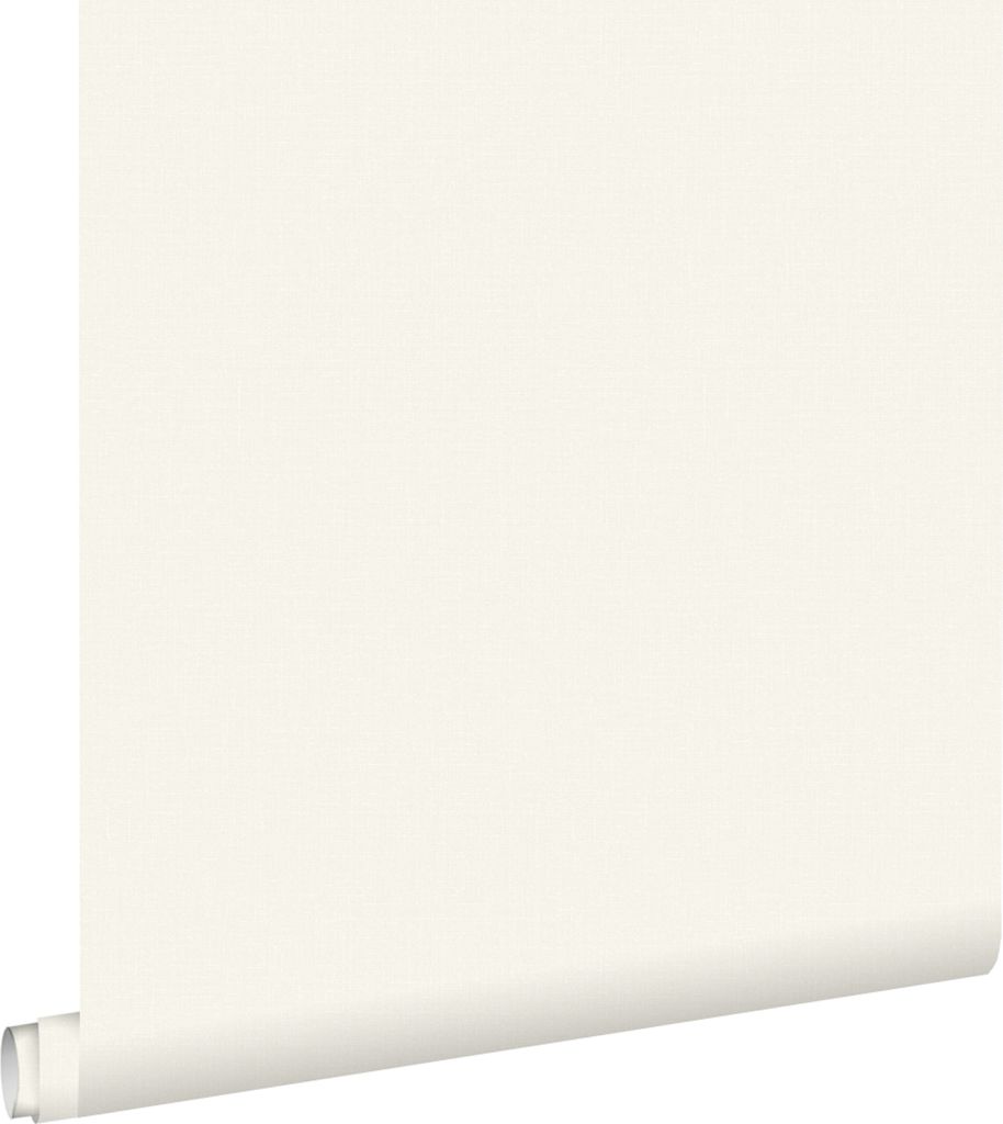 ESTAhome Tapete Leinen-Optik Crême-Weiß 53 cm x 10.05 m