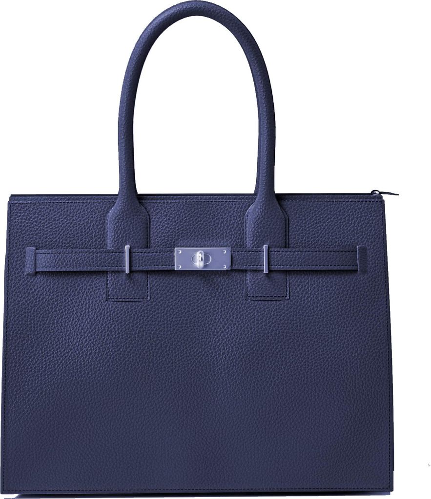 Damen Umhänge Handtasche aus Echtleder – Italy 30636 Blu notte