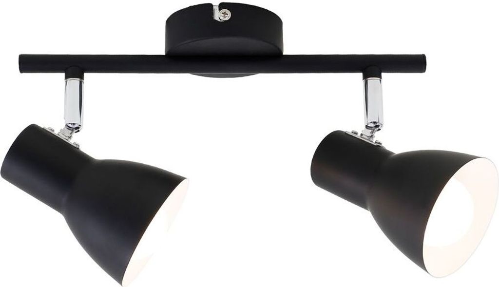 Deckenleuchte Spotleuchte Retro schwenkbar E14 25 W schwarz Metall Briloner