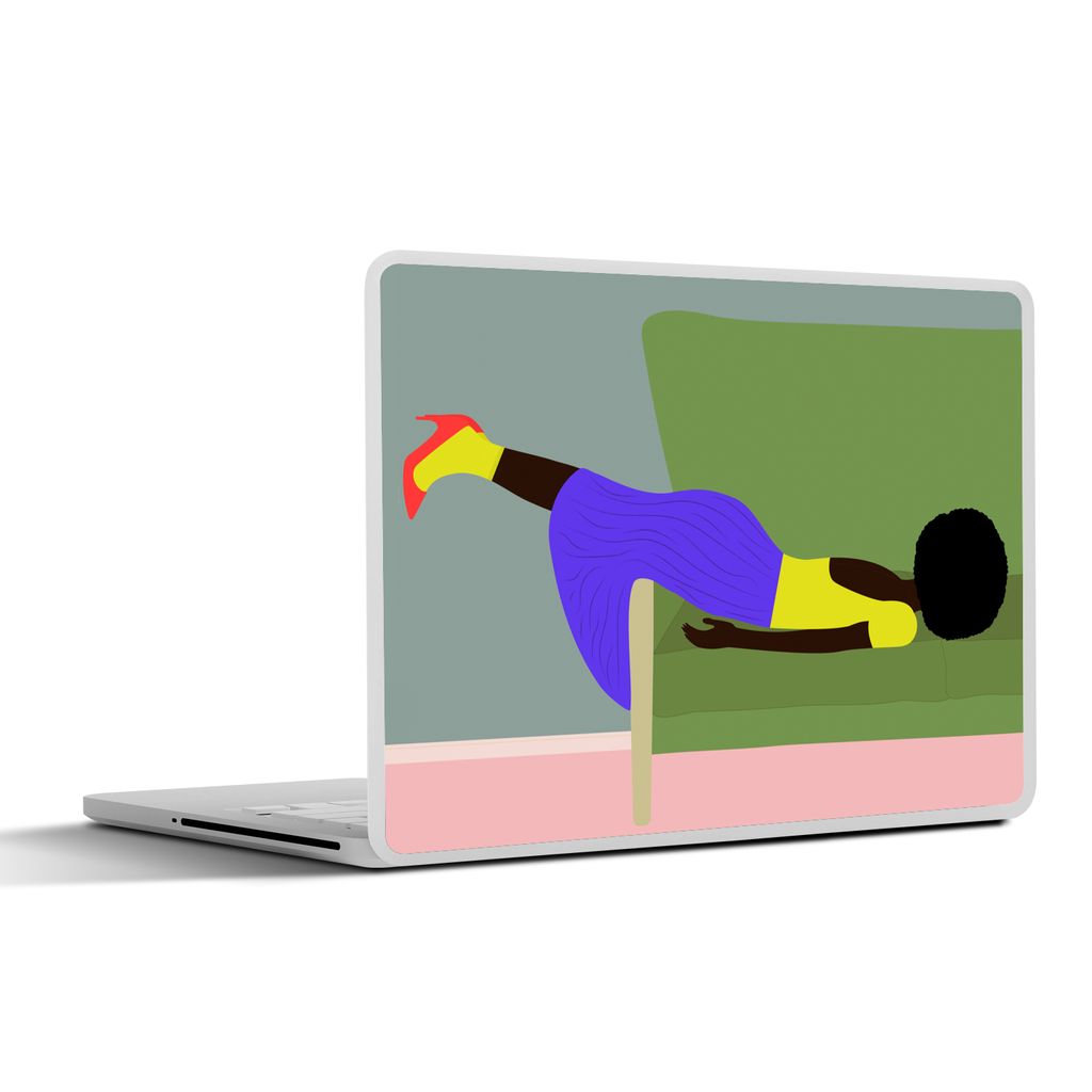 MuchoWow Laptop Aufkleber Sticker Cover Frau - Minimalismus - Design 30x21 cm - Sticker für Laptop - Selbstklebend