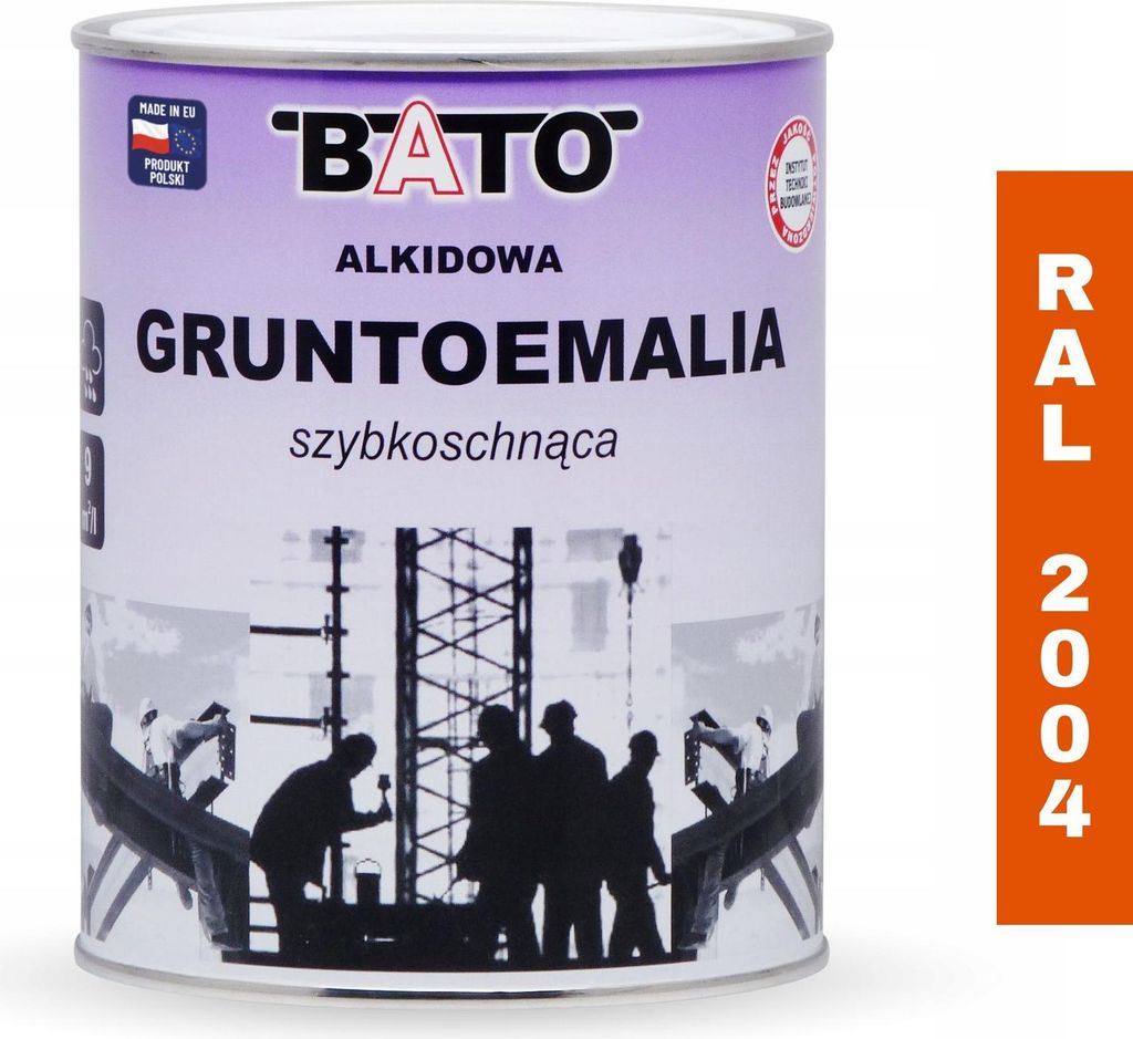 Alkyd-Grundierfarbe, Schnelltrocknend, Orange Ral 2004 A, 0,8 L