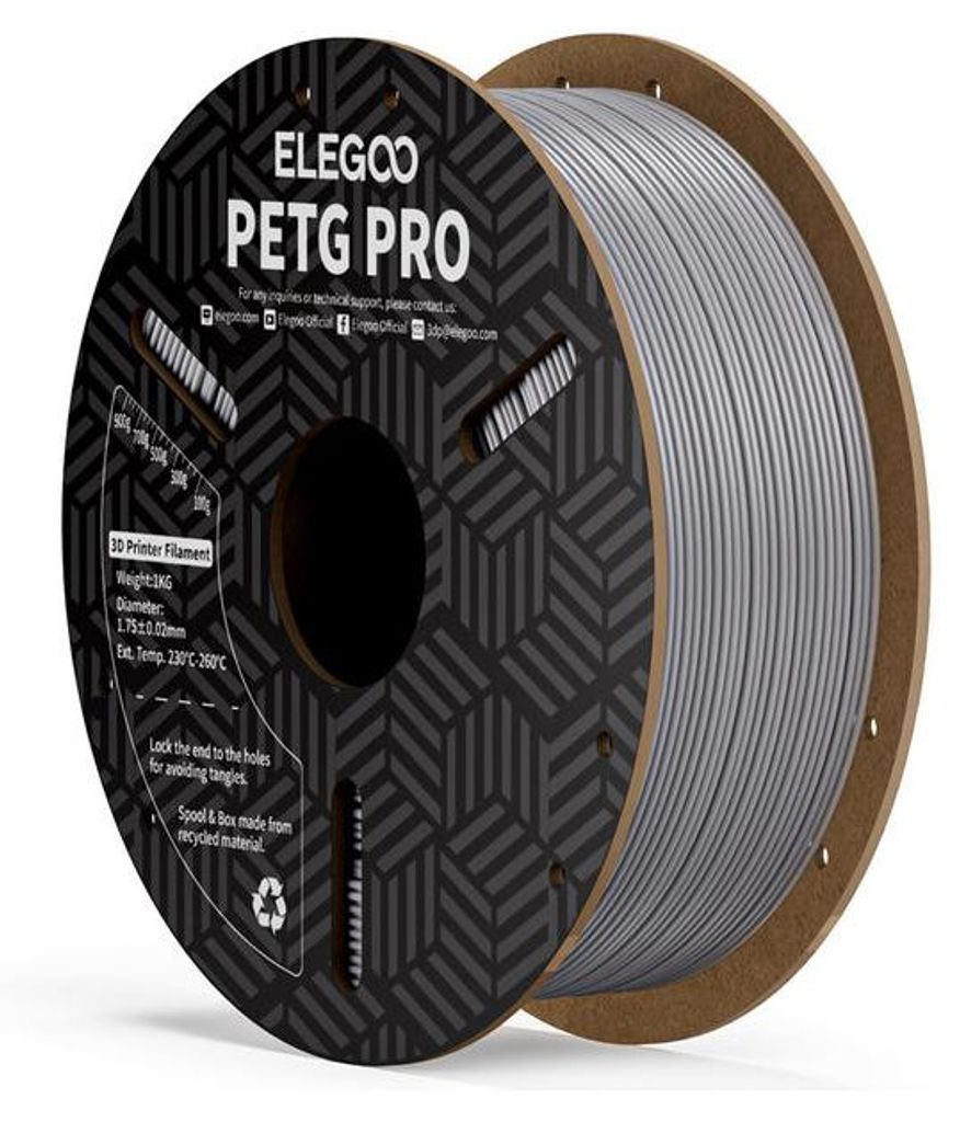 ELEGOO PETG Pro Filament, 1,75mm, 1kg - Farbton: grau Produktbild 