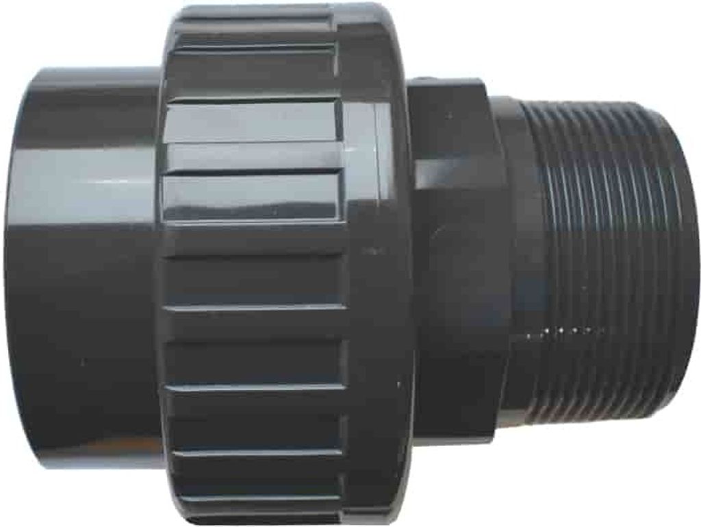 PVC - U Verschraubung Klebemuffe x AG 63 mm x 2"