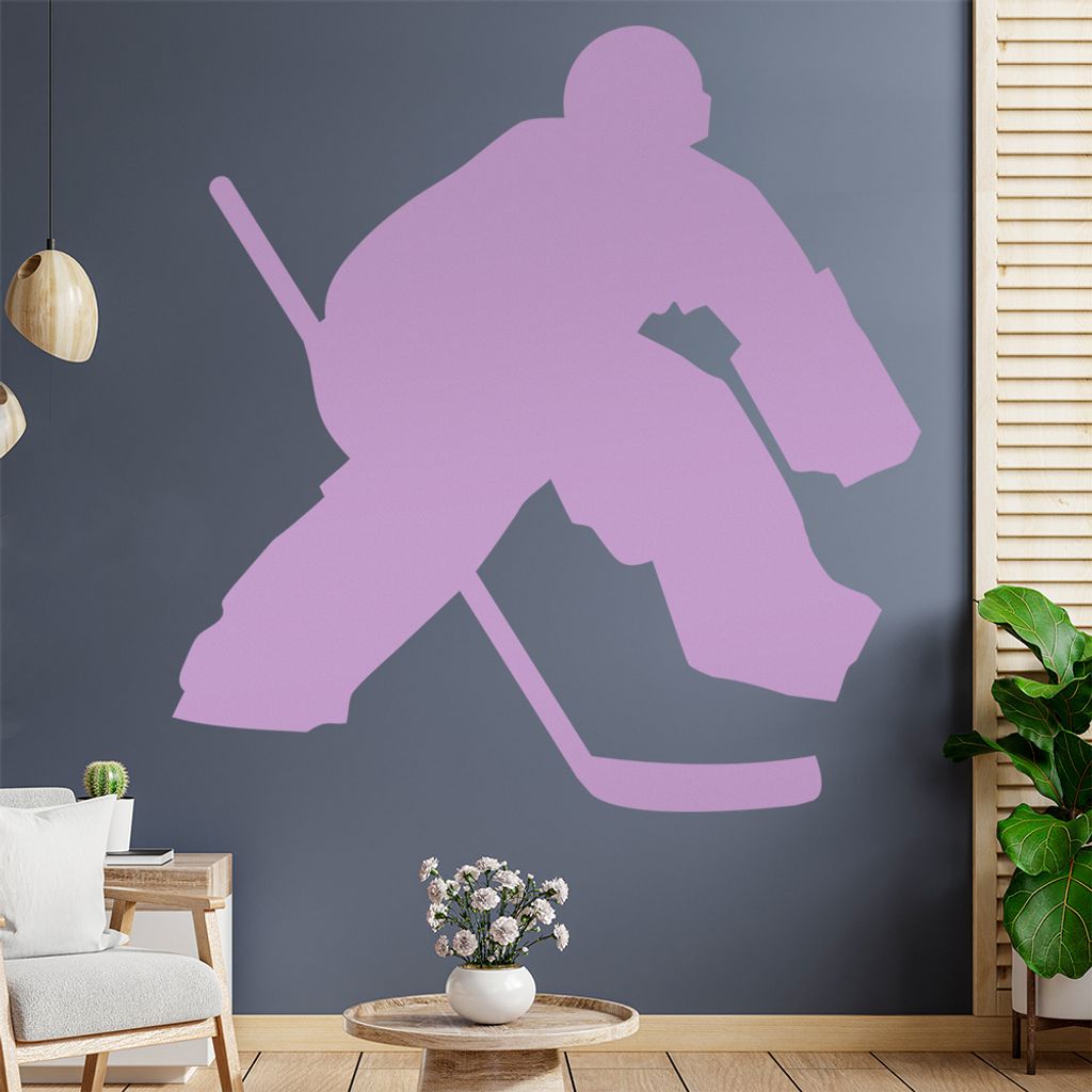 Eishockey Puck Spieler Figur Wandtattoo Wandaufkleber Wall Sticker - Dekoration, Küche, Wohnzimmer, Schlafzimmer, Badezimmer