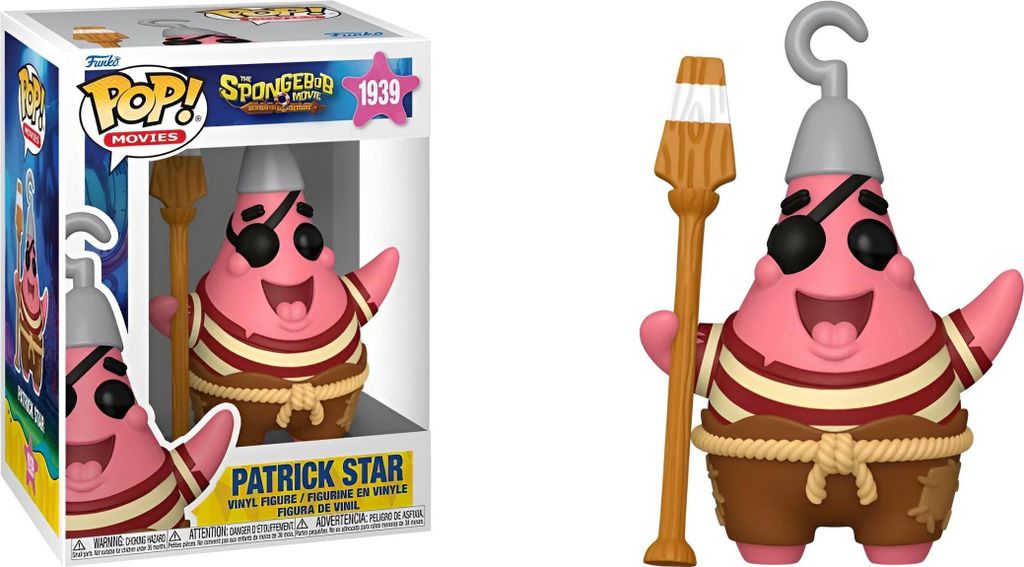 FUNKO POP! Vinyl Figur Animation The Spongebob Movie Patrick Star Pirate 1939