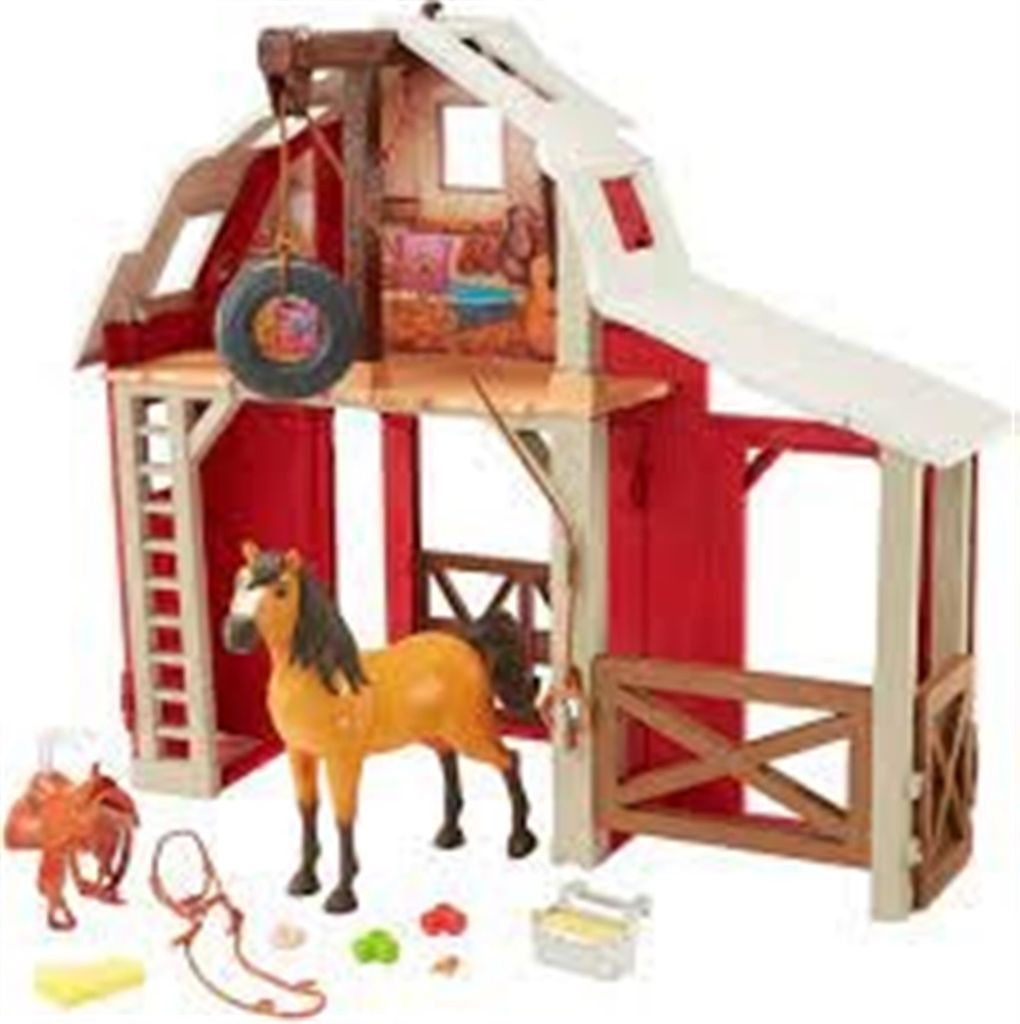Dreamworks Spirit Spirit Stall mit Spielzeugpferd, Puppenhaus mit Zubehör DREAMWORKS SPIRIT