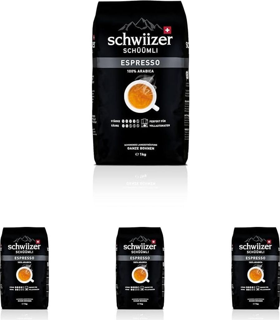4x SCHWIIZER SCHÜÜMLI Bohnenkaffee Schwiizer Espresso Produktbild 