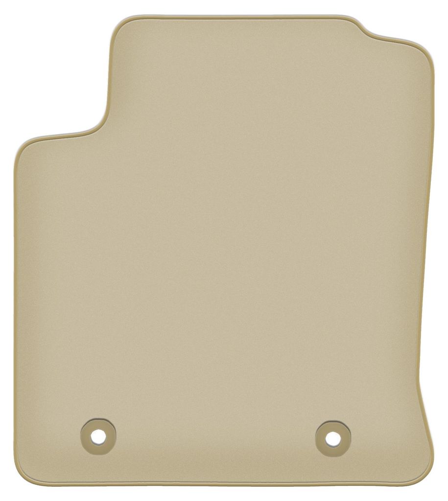 Fahrerfußmatte Velours PREMIUM beige passend für Ford Focus MK1 FL (2001-2004, Schrägheck, Limousine, Kombi) – mit Befestigungen – passgenau