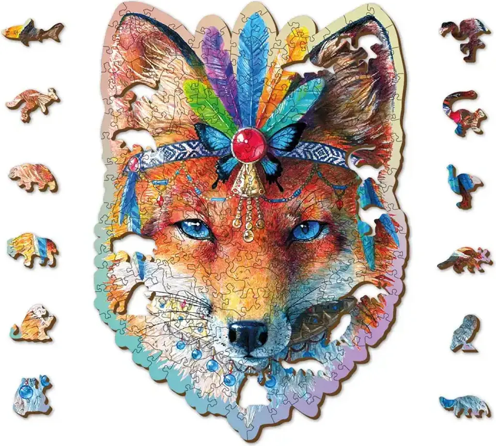Puzzle en bois Animal Renard Mystique 250 pièces - Jeu de Réflexion Zen