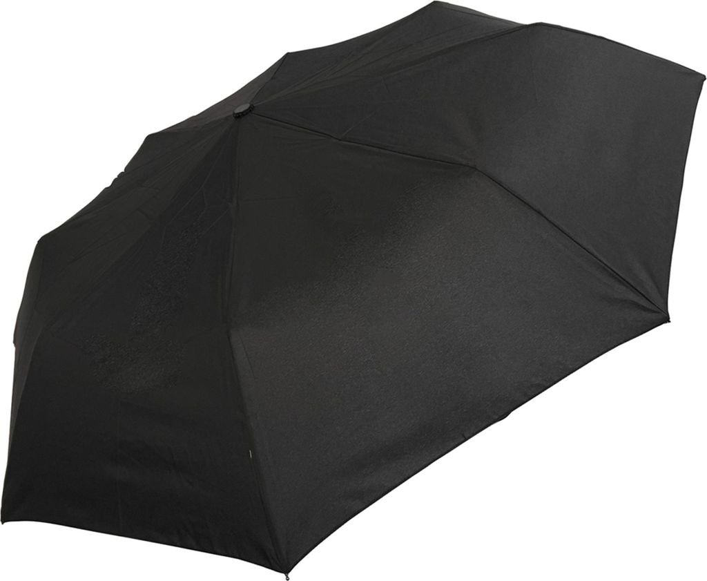 Taschenregenschirm schwarz Windfest – faltbarer Regenschirm 96 cm Durchmesser – kompakt & leicht – für Damen & Herren – 31 cm Länge