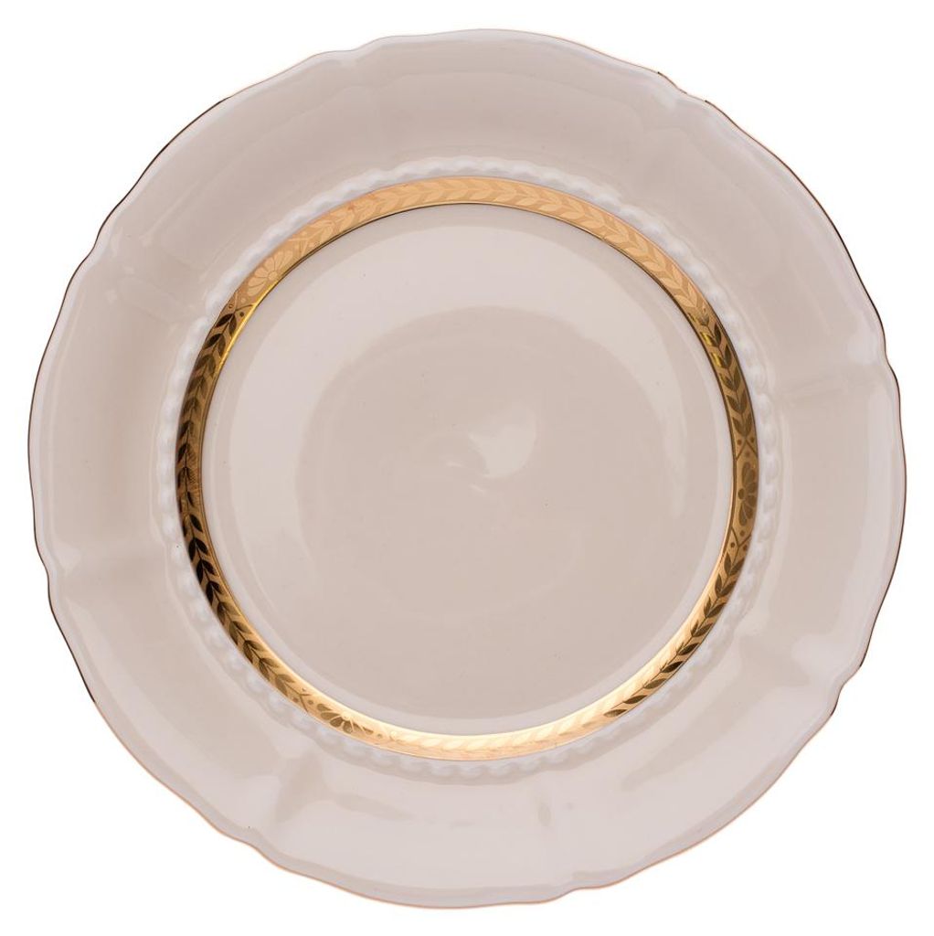 Dessertteller, 19 cm, goldener Streifen, Sonáta, Elfenbein, Leander