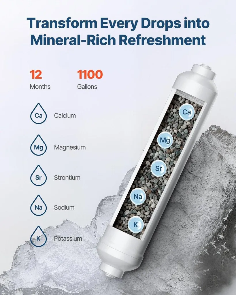 Cartouche de reminéralisation pour purificateur d'eau de cuisine 4100L