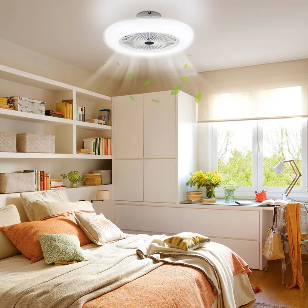 Ventilatore Soffitto LED 80W Telecomando - Design Moderno e Silenzioso - 7